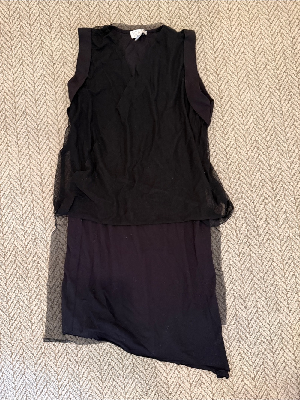 Women's Black Asymmetrical Dress